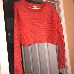 Bright Orange Crop Sweater